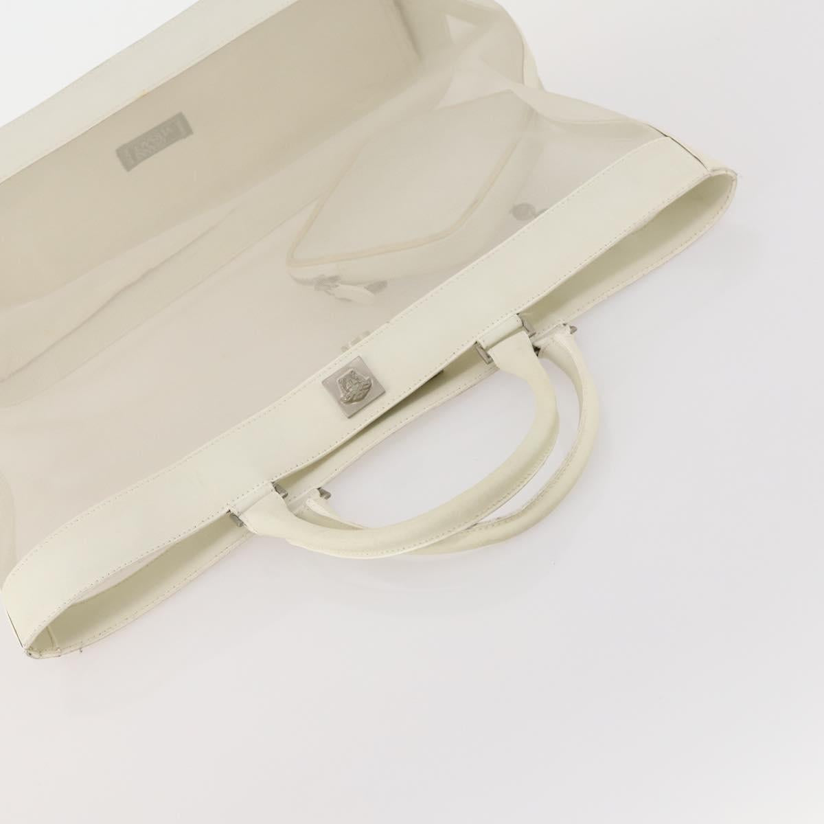 Gianni Versace mesh Tote Bag Nylon White Auth 173811