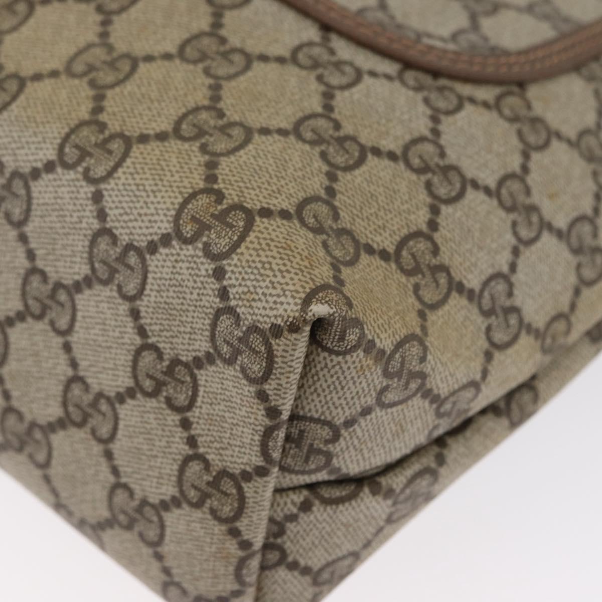 GUCCI GG Supreme Web Sherry Line Bag PVC Beige Red Green 39 02 003 Auth 173817