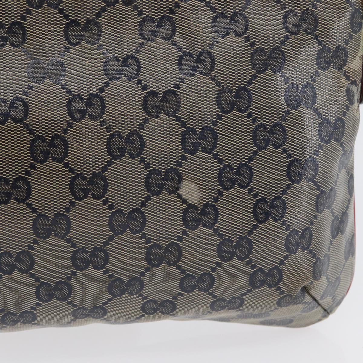 GUCCI GG Crystal Sherry Line Bag Coated Canvas Navy Gold 189749 Auth 173822