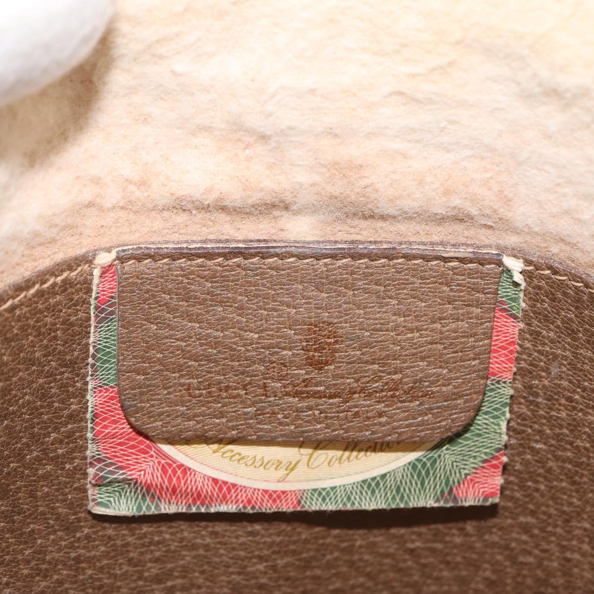 GUCCI GG Supreme Web Sherry Line Bag PVC Beige Gold 904 02 047 Auth 173823