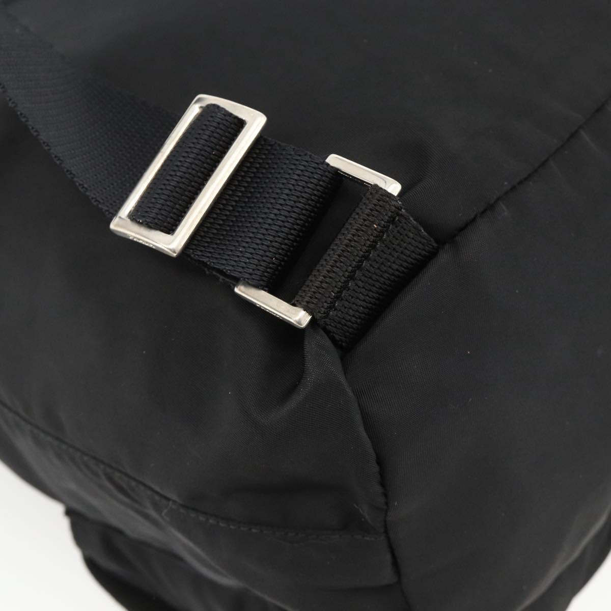 PRADA Backpack Nylon Black Silver Auth 173833