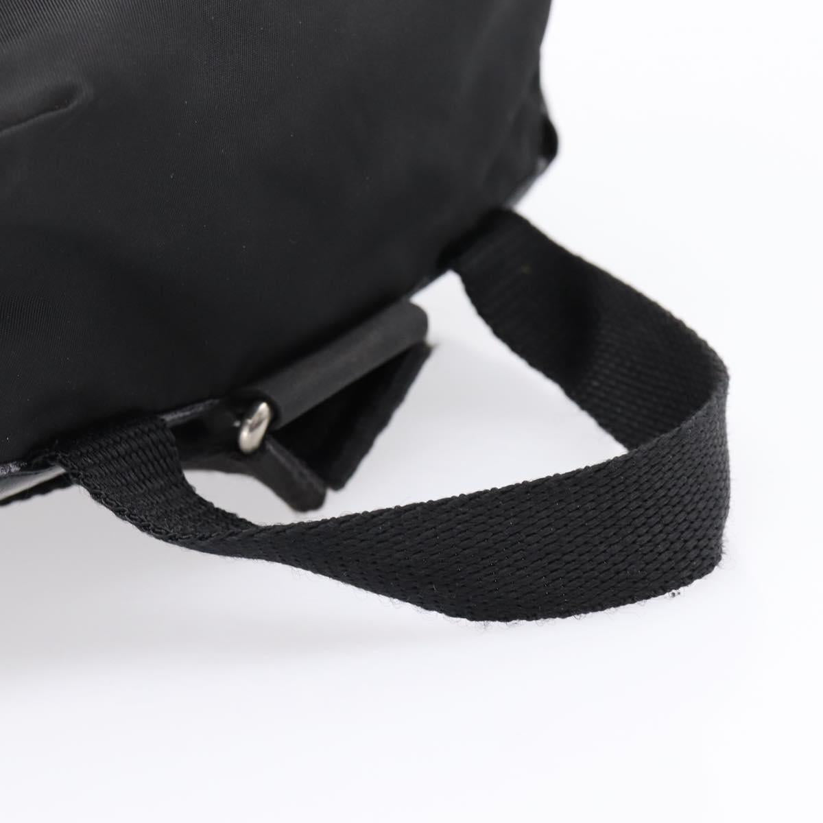 PRADA Backpack Nylon Black Silver Auth 173833