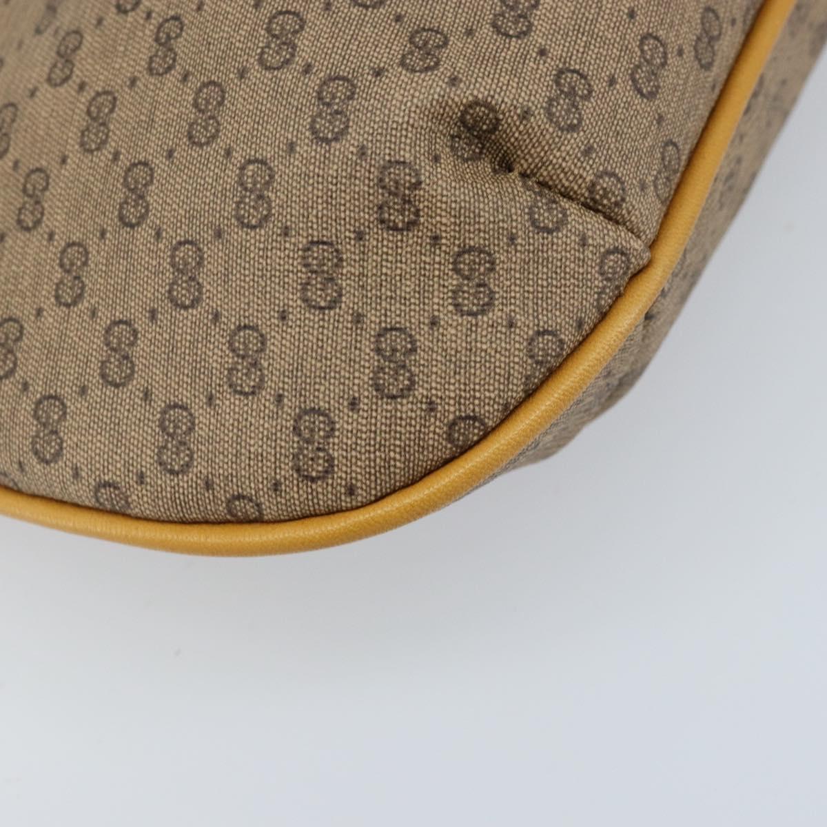 GUCCI Micro GG Supreme Shoulder Bag PVC Beige Gold 007 49 0819 Auth 173835