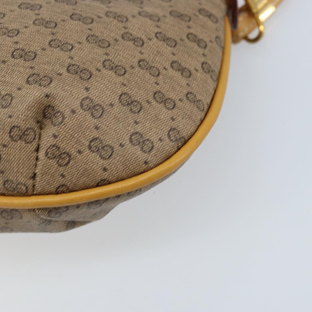 GUCCI Micro GG Supreme Shoulder Bag PVC Beige Gold 007 49 0819 Auth 173835