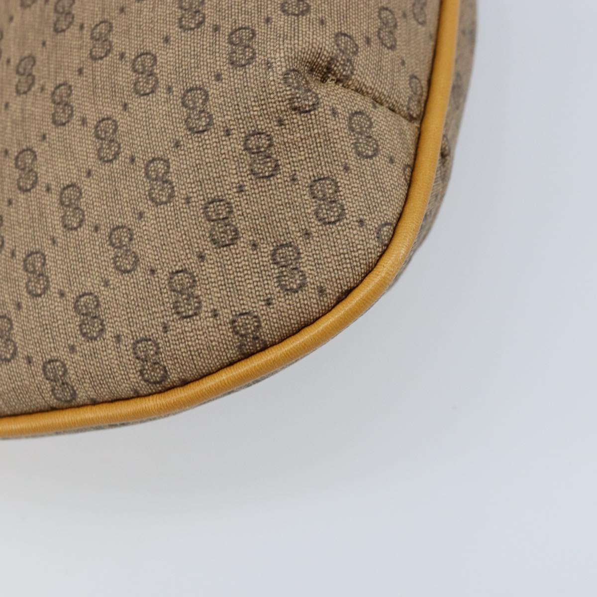 GUCCI Micro GG Supreme Shoulder Bag PVC Beige Gold 007 49 0819 Auth 173835