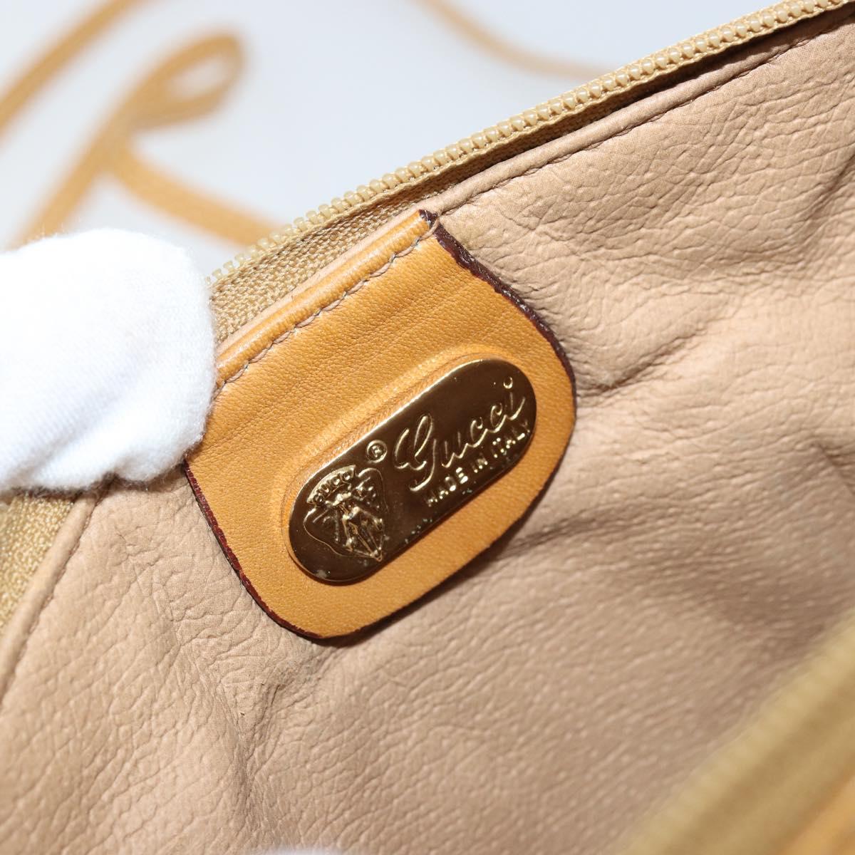 GUCCI Micro GG Supreme Shoulder Bag PVC Beige Gold 007 49 0819 Auth 173835
