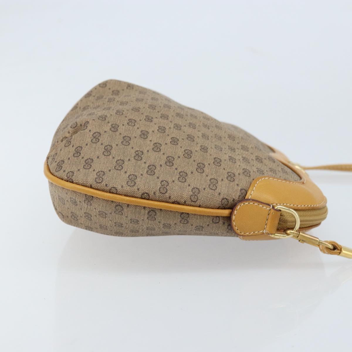 GUCCI Micro GG Supreme Shoulder Bag PVC Beige Gold 007 49 0819 Auth 173835
