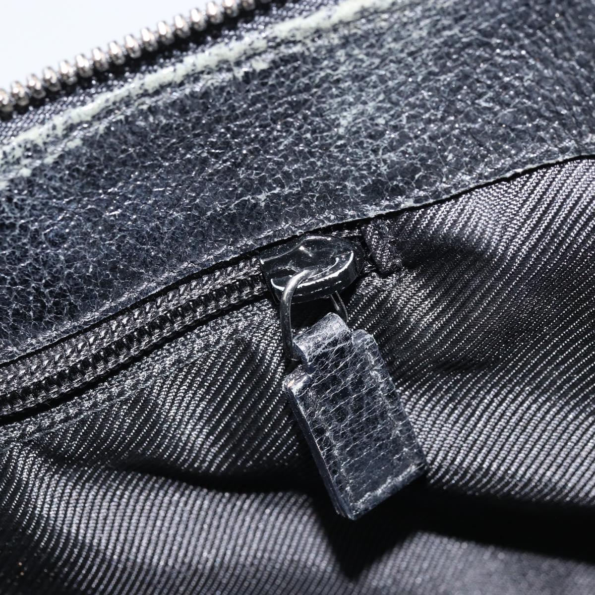 GUCCI GG Canvas Shoulder Bag Black Silver 110054 Auth 173836