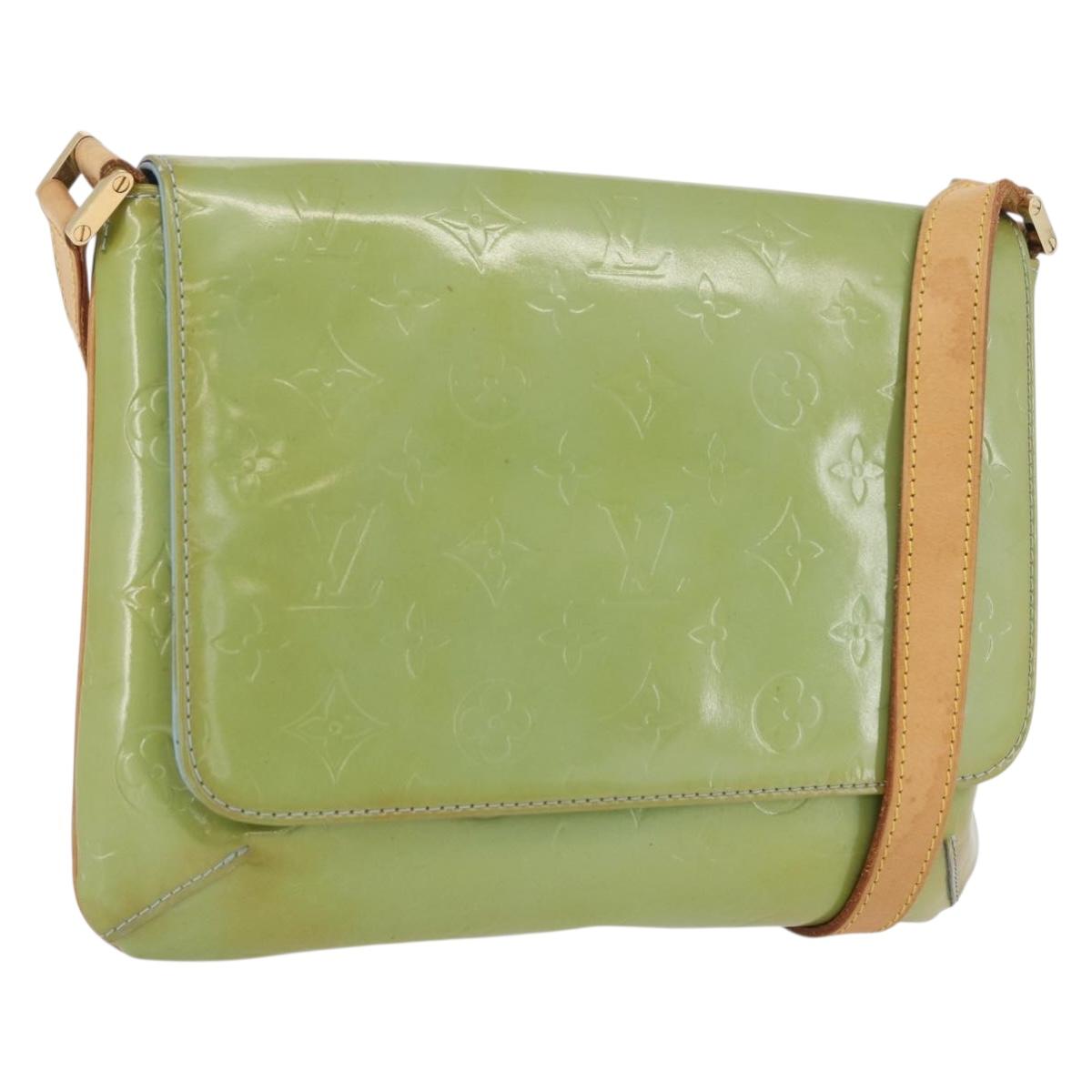 LOUIS VUITTON Monogram Vernis Thompson Street Bag Baby Blue M91009 Auth 173839