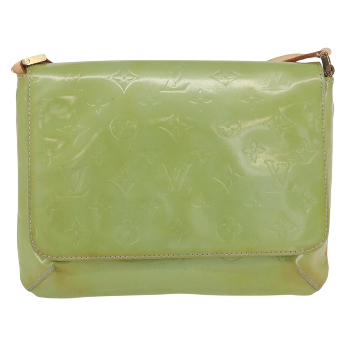 LOUIS VUITTON Monogram Vernis Thompson Street Bag Baby Blue M91009 Auth 173839
