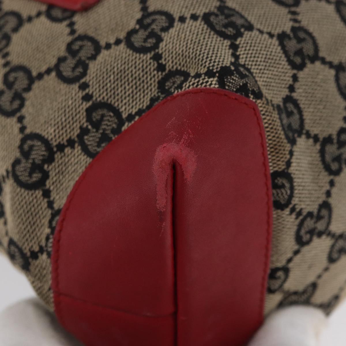 GUCCI GG Canvas Tote Bag Beige Silver 019 0402 3754 Auth 173842