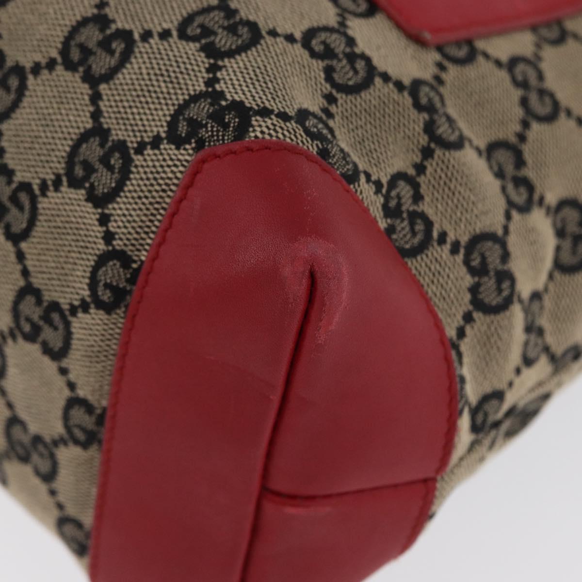 GUCCI GG Canvas Tote Bag Beige Silver 019 0402 3754 Auth 173842