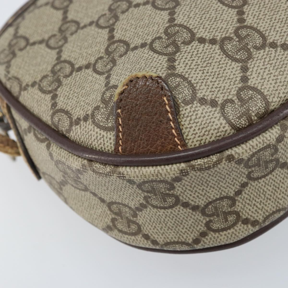 GUCCI GG Supreme Web Sherry Line Bag PVC Beige Gold 89 02 066 Auth 173850