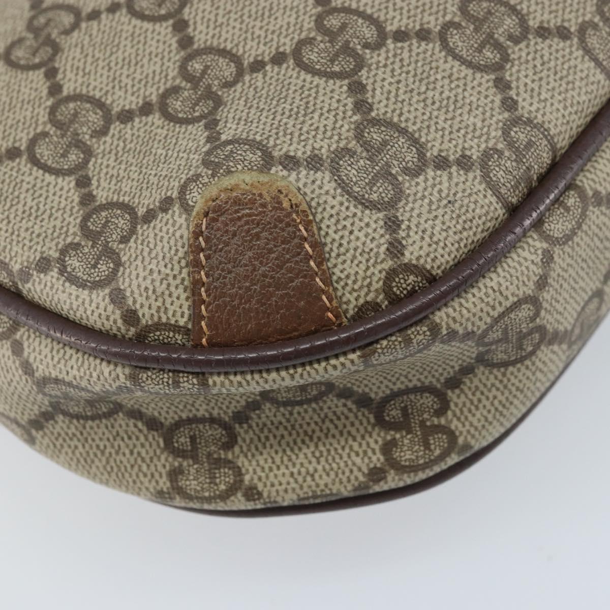 GUCCI GG Supreme Web Sherry Line Bag PVC Beige Gold 89 02 066 Auth 173850