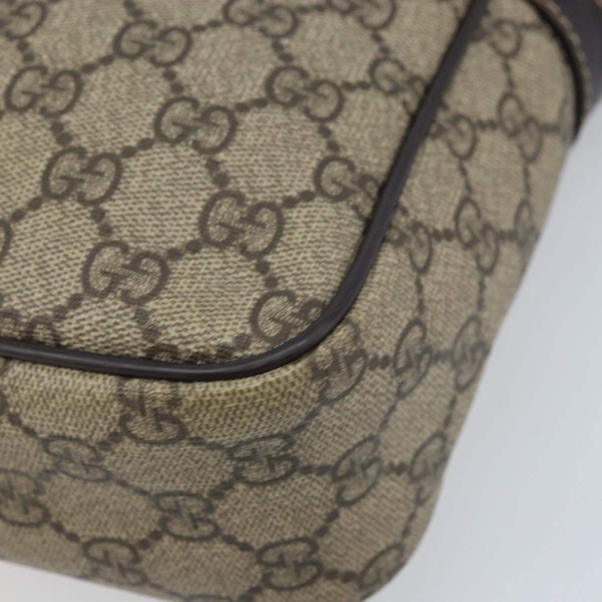GUCCI GG Supreme Shoulder Bag PVC Beige Gold 233268 Auth 173855