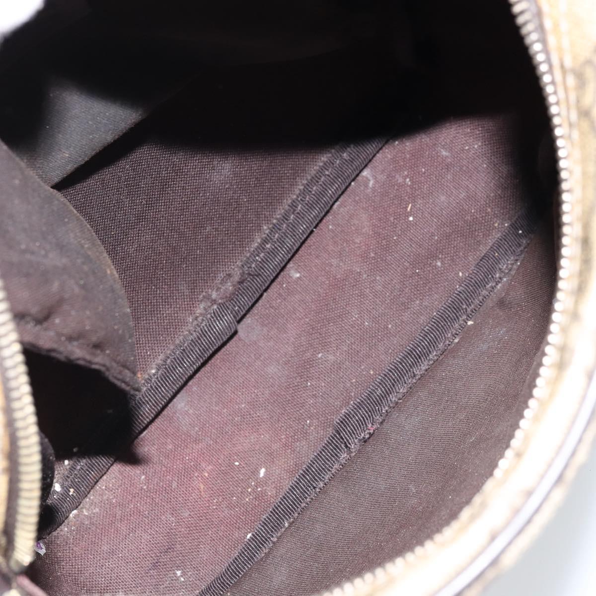 GUCCI GG Supreme Shoulder Bag PVC Beige Gold 233268 Auth 173855