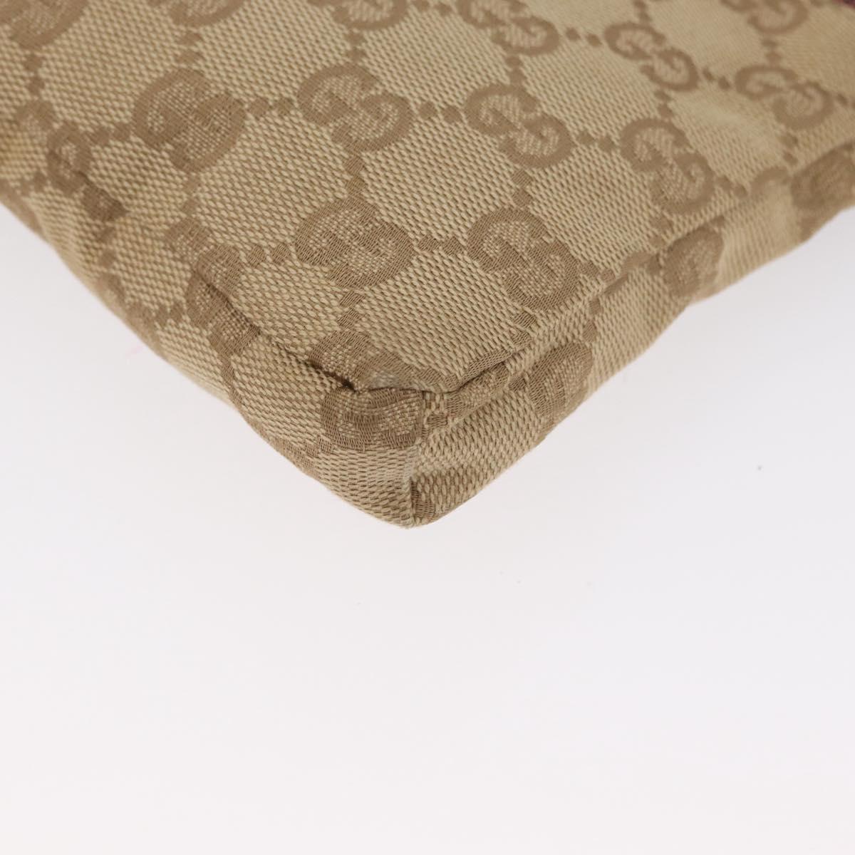 GUCCI GG Canvas Sherry Line Waist bag Beige Silver pink 28566 Auth 173858