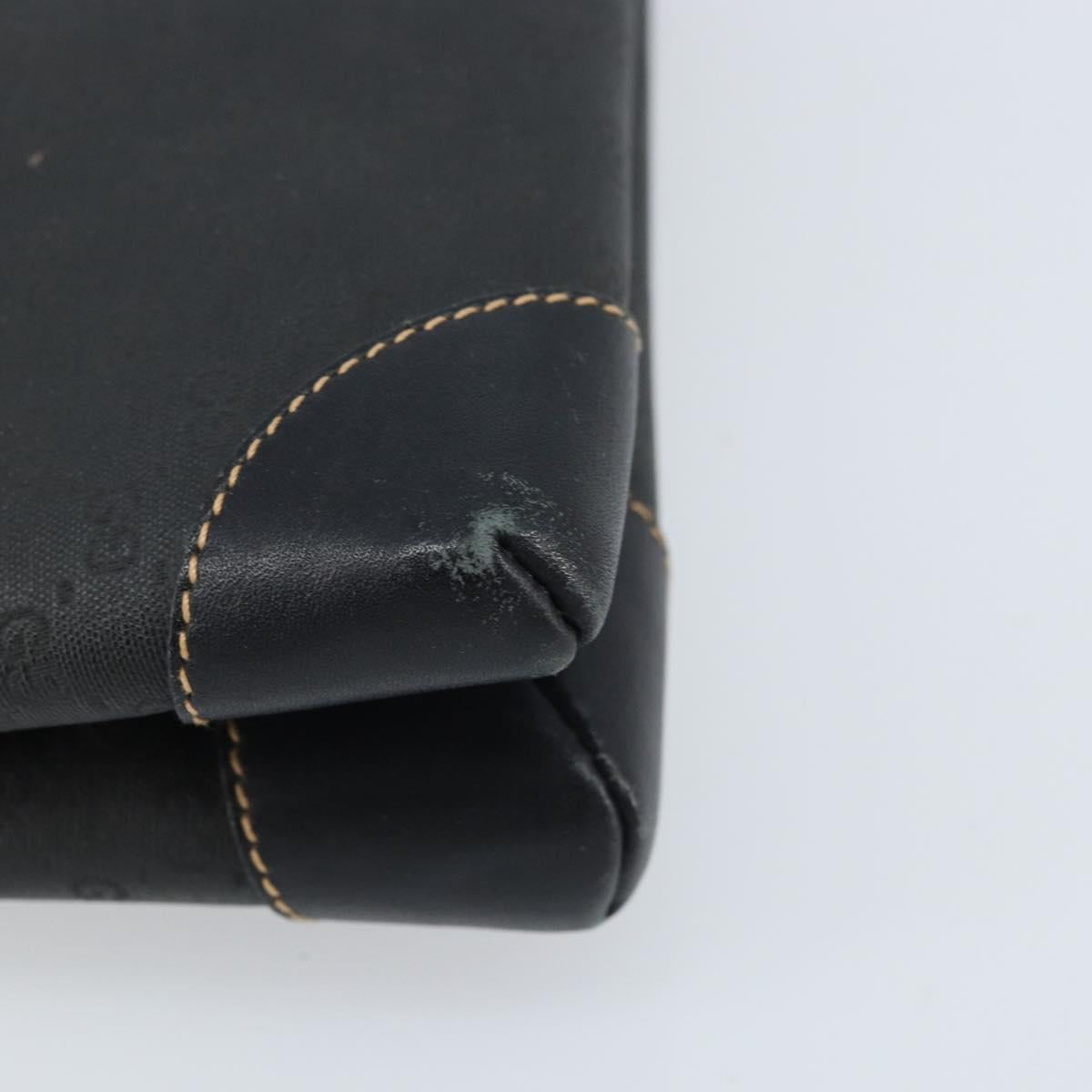 GUCCI Micro GG Supreme Shoulder Bag PVC Black Gold 007 92 5548 Auth 173860