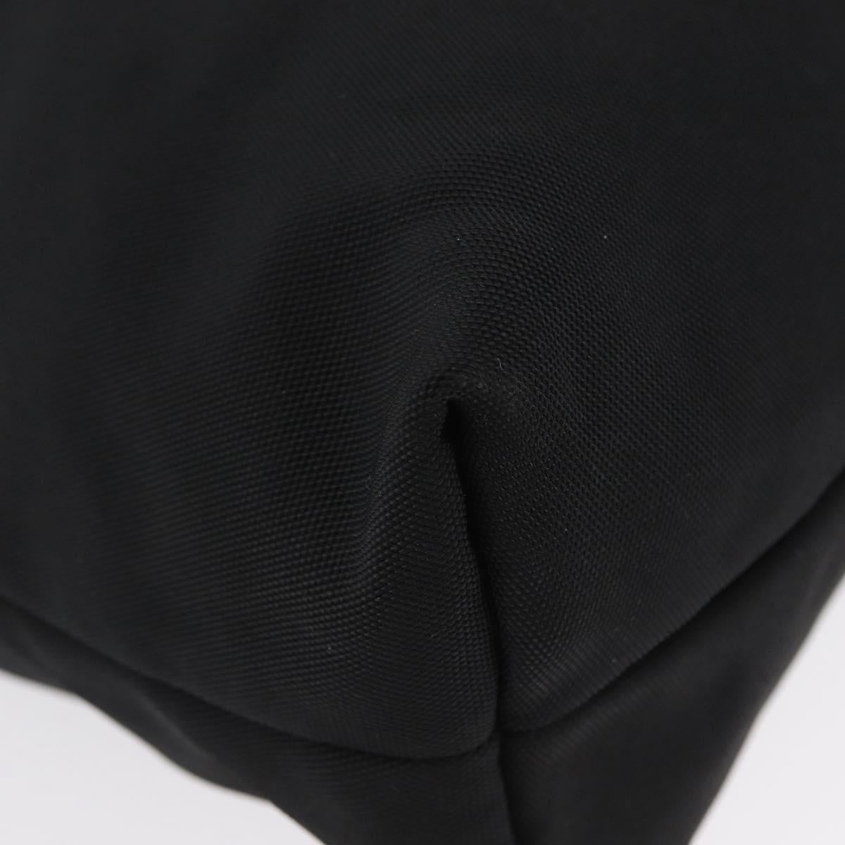 GUCCI Tote Bag Nylon Black Silver Auth 173861
