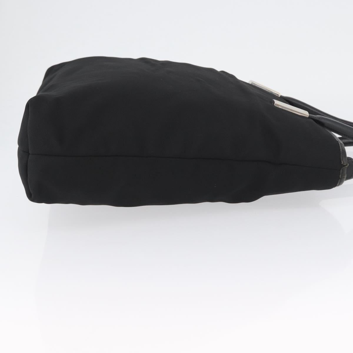 GUCCI Tote Bag Nylon Black Silver Auth 173861