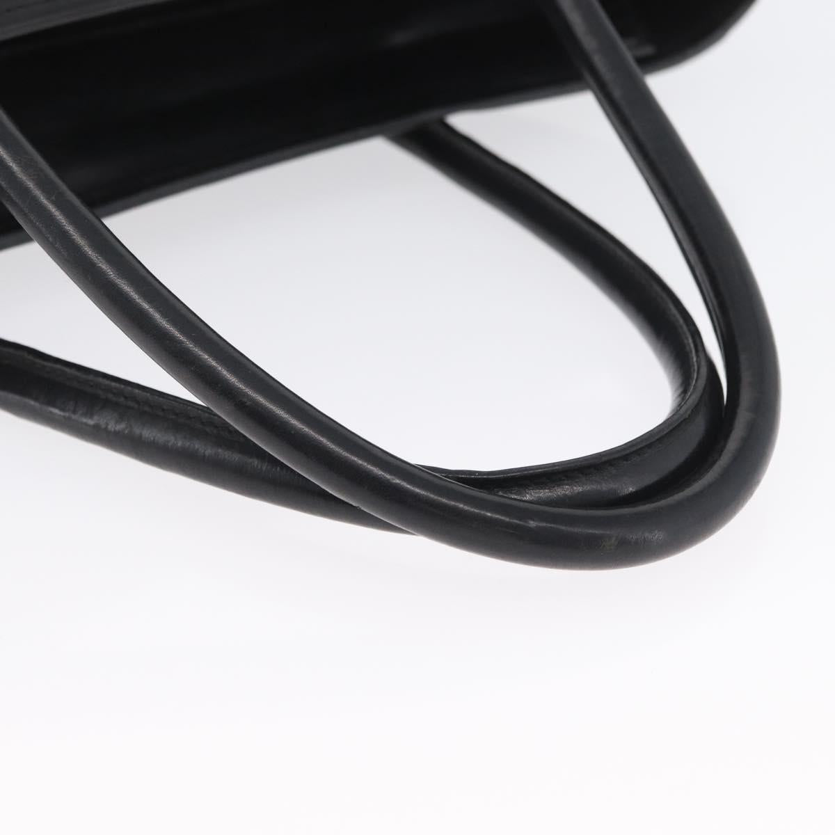 GUCCI Tote Bag Nylon Black Silver Auth 173861