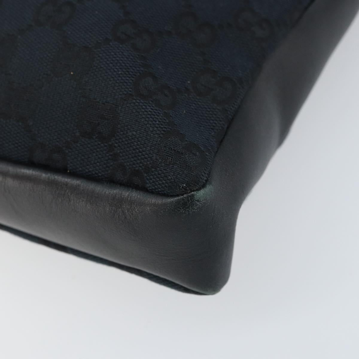 GUCCI GG Canvas Hand Bag Black Gold 001 4033 Auth 173867