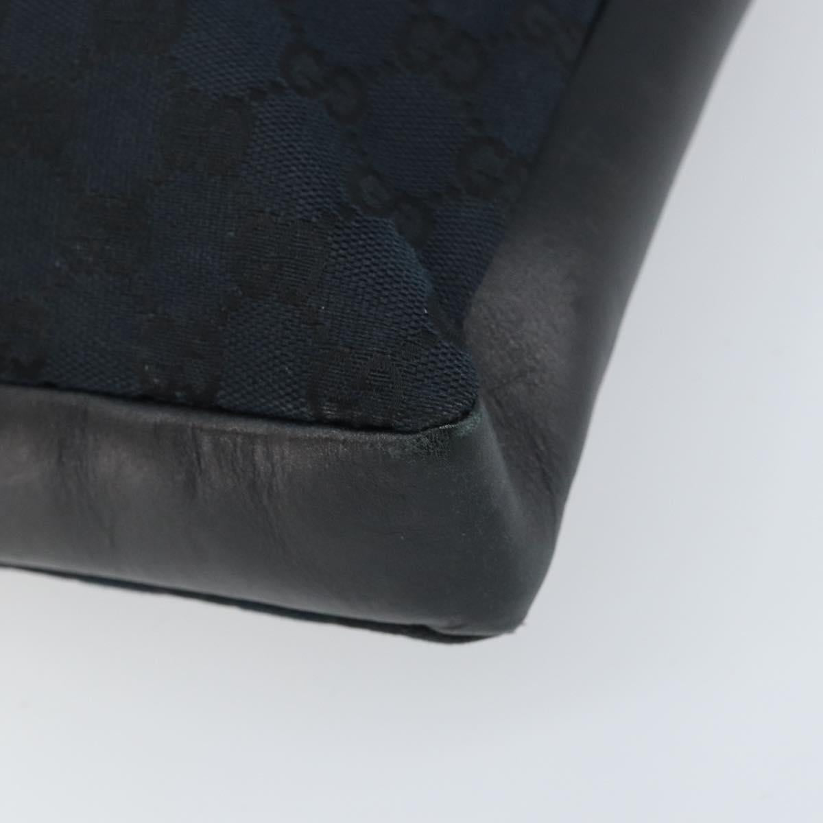 GUCCI GG Canvas Hand Bag Black Gold 001 4033 Auth 173867