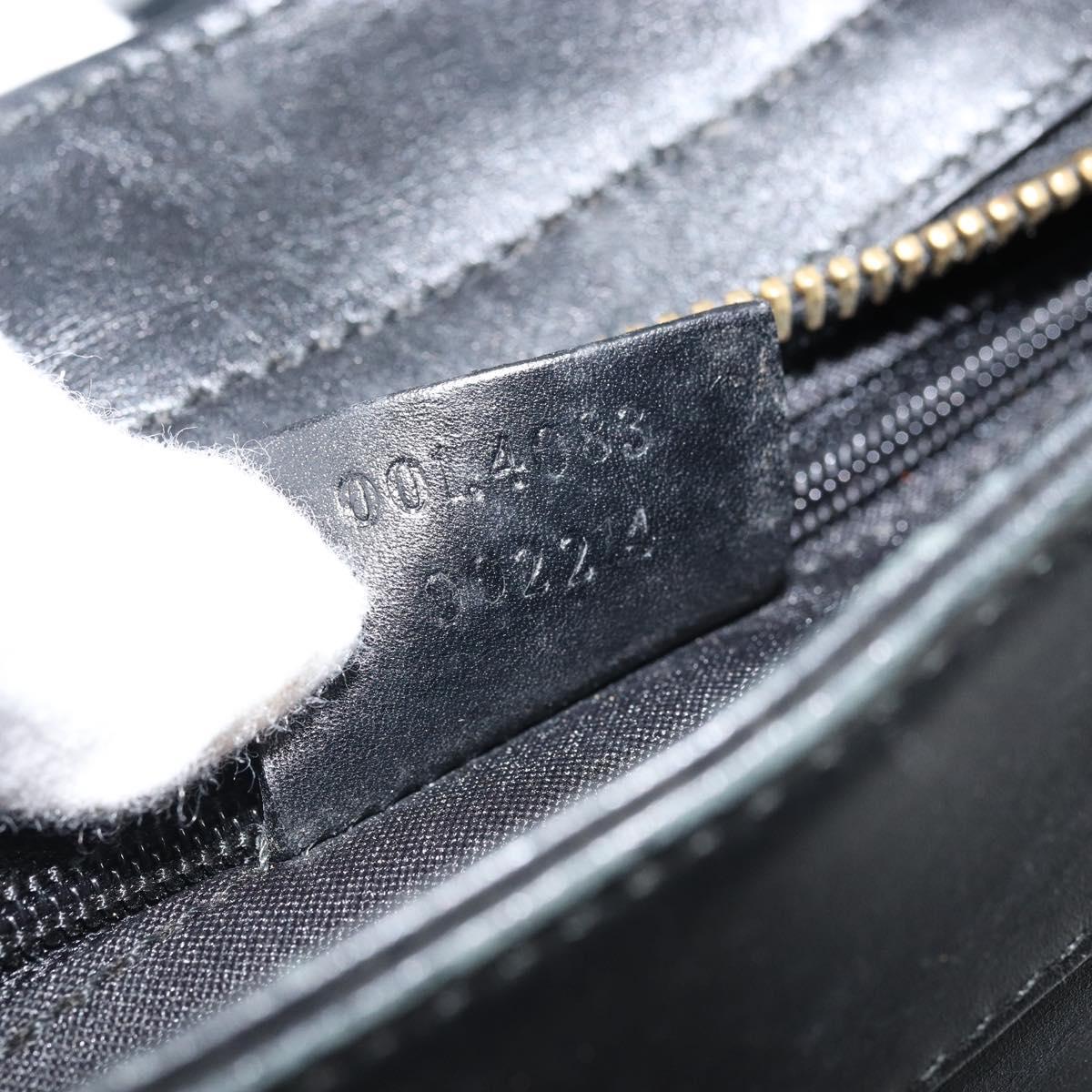 GUCCI GG Canvas Hand Bag Black Gold 001 4033 Auth 173867