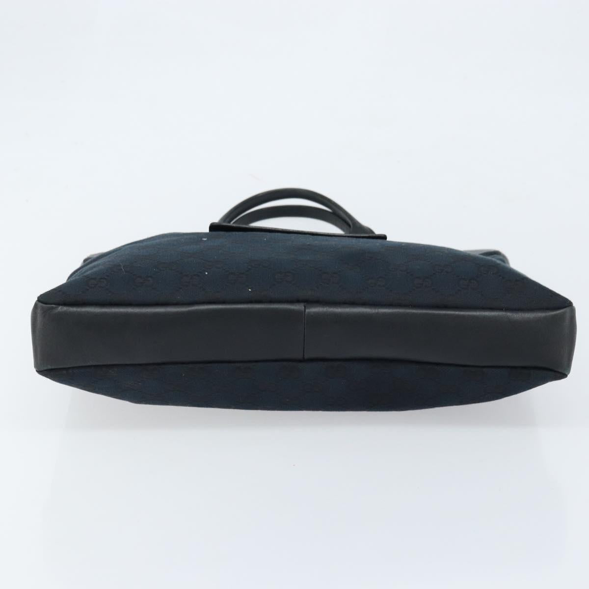 GUCCI GG Canvas Hand Bag Black Gold 001 4033 Auth 173867