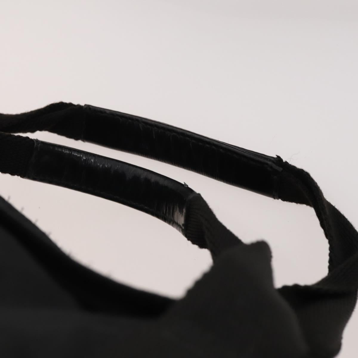 GUCCI Boston Bag Nylon Black Silver 012 0387 Auth 173869