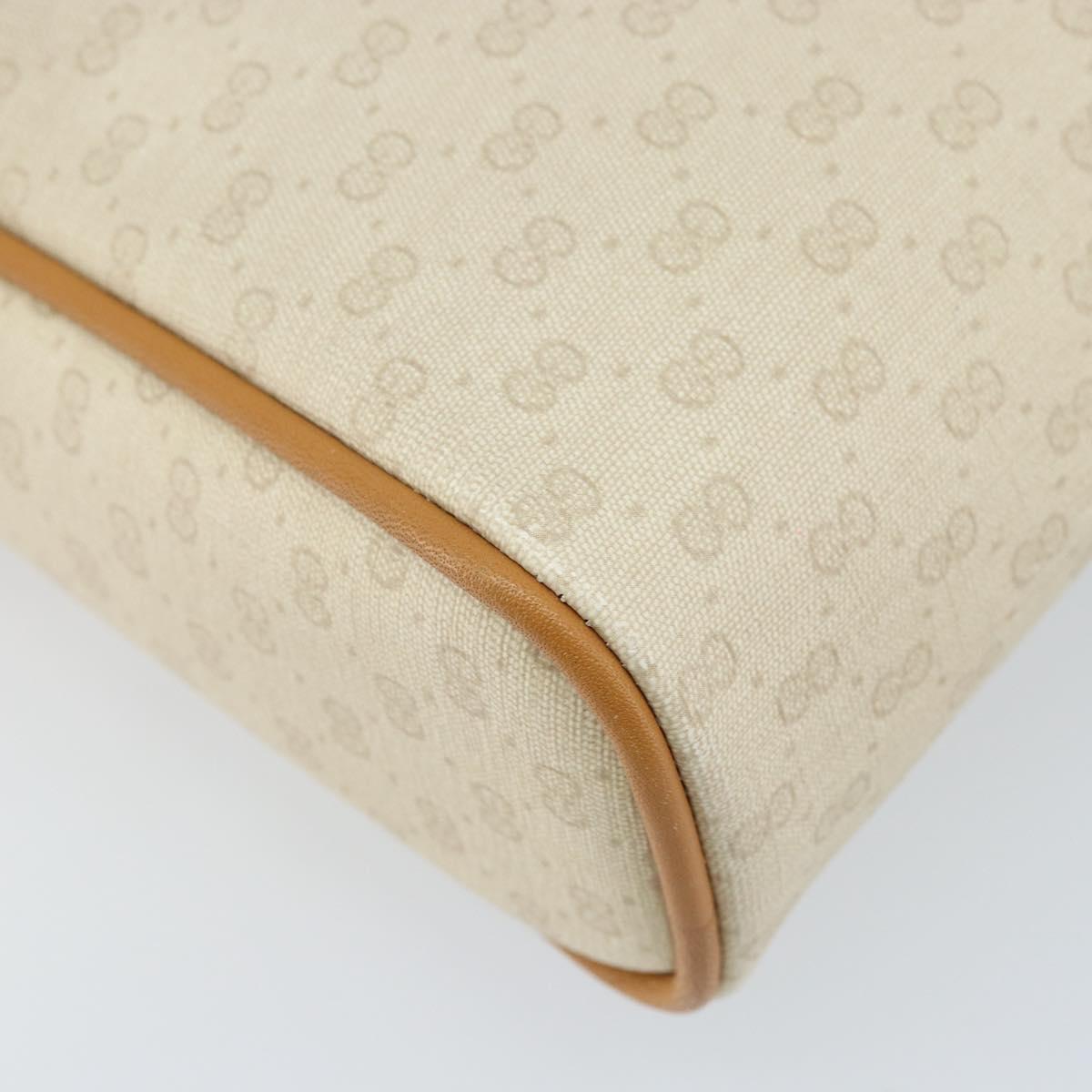 GUCCI Micro GG Supreme Shoulder Bag PVC White Gold 007 39 0014 Auth 173875