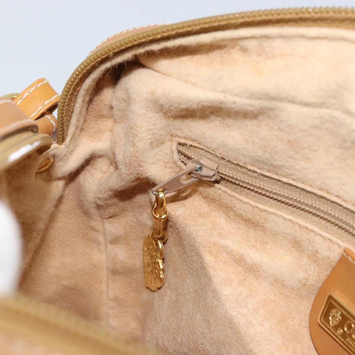 GUCCI Micro GG Supreme Shoulder Bag PVC White Gold 007 39 0014 Auth 173875