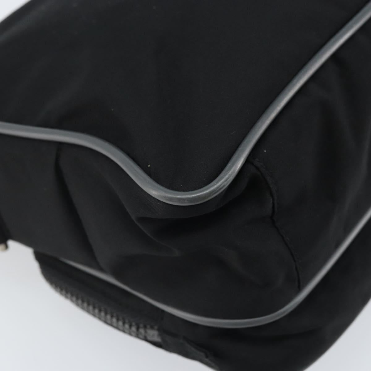PRADA Sports Shoulder Bag Nylon Black Silver Auth 173877