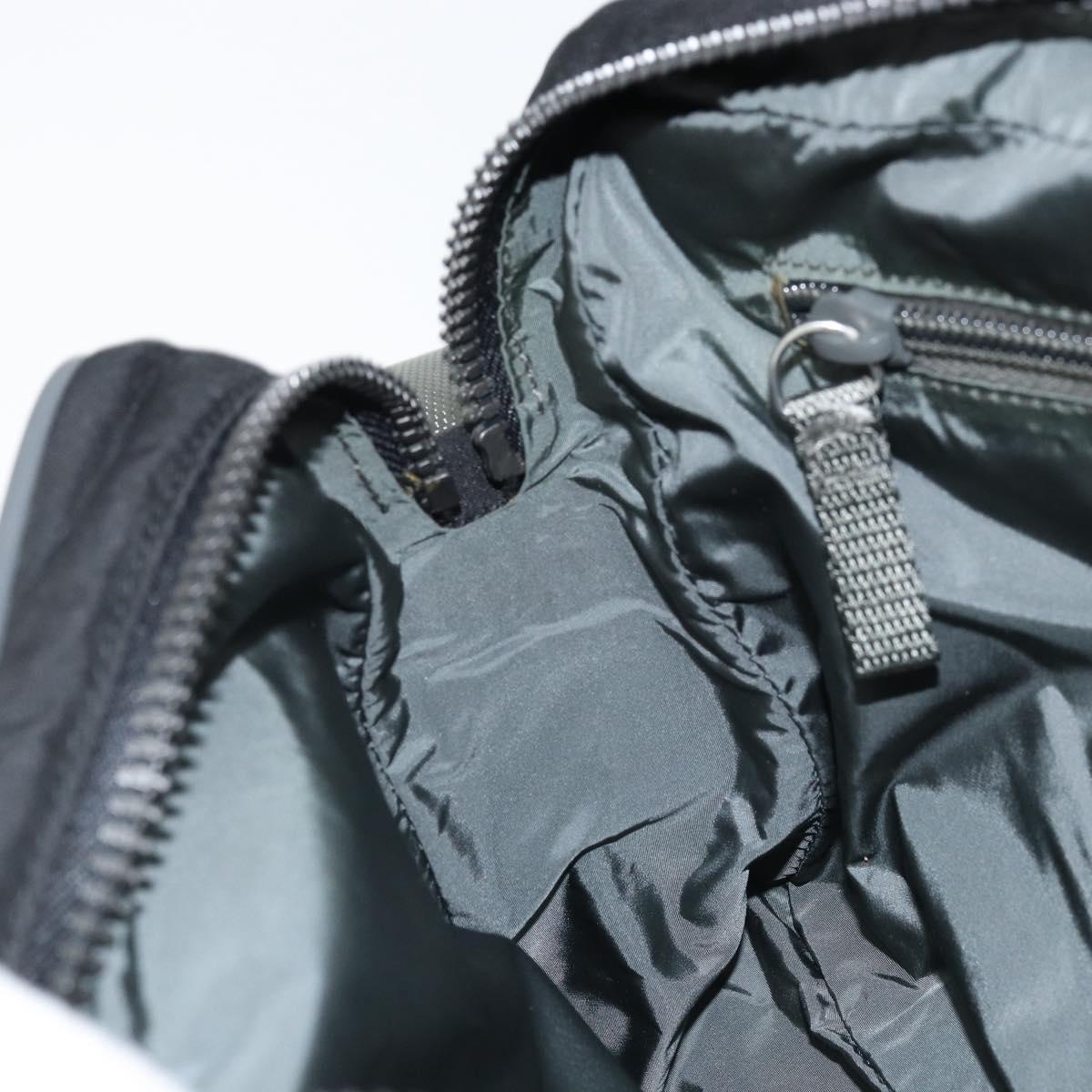 PRADA Sports Shoulder Bag Nylon Black Silver Auth 173877