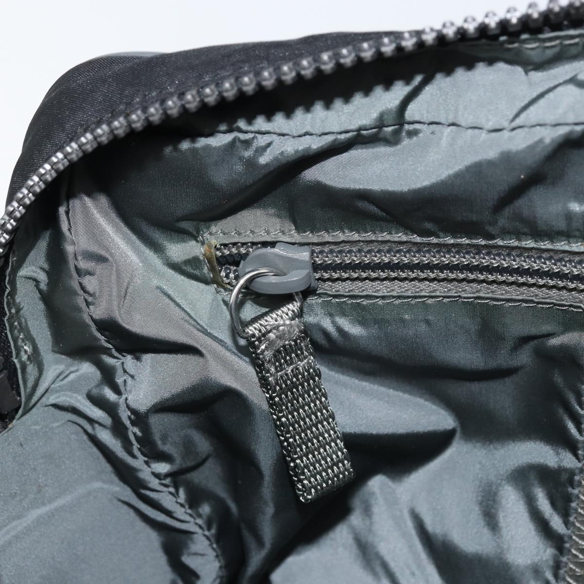 PRADA Sports Shoulder Bag Nylon Black Silver Auth 173877