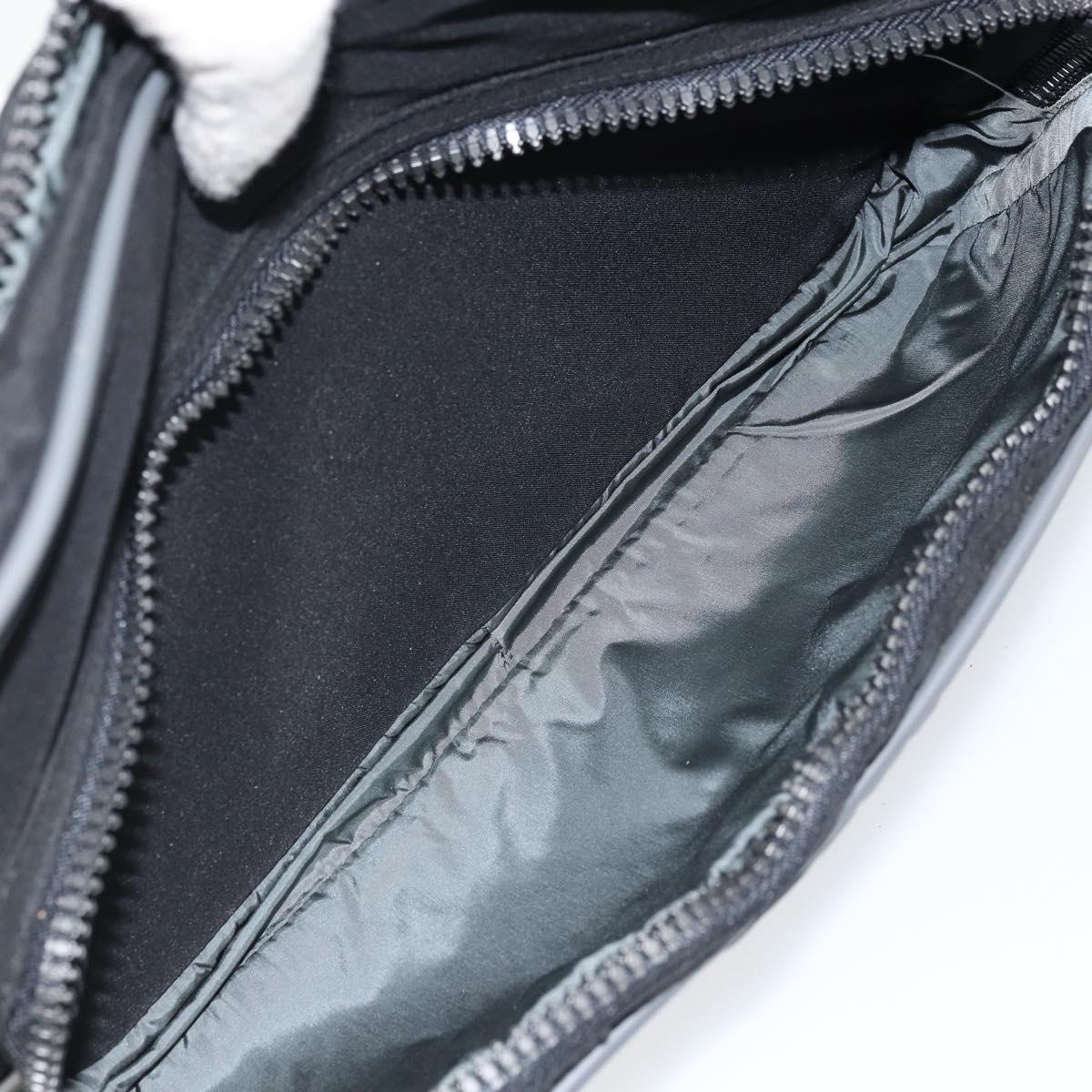 PRADA Sports Shoulder Bag Nylon Black Silver Auth 173877