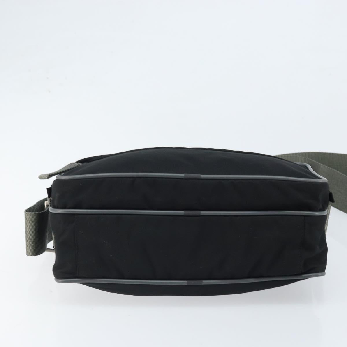 PRADA Sports Shoulder Bag Nylon Black Silver Auth 173877