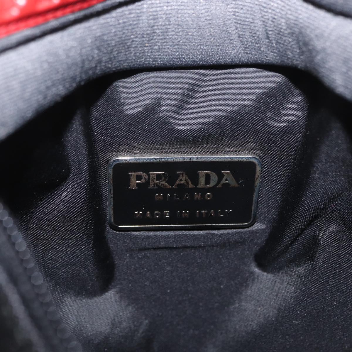 PRADA Sports Shoulder Bag Canvas Black Silver Auth 173881