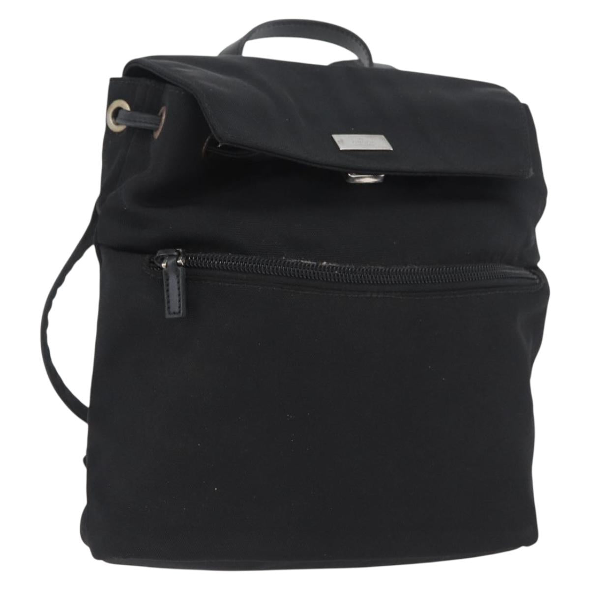 GUCCI Backpack Nylon Black Silver 003 0242 Auth 173884