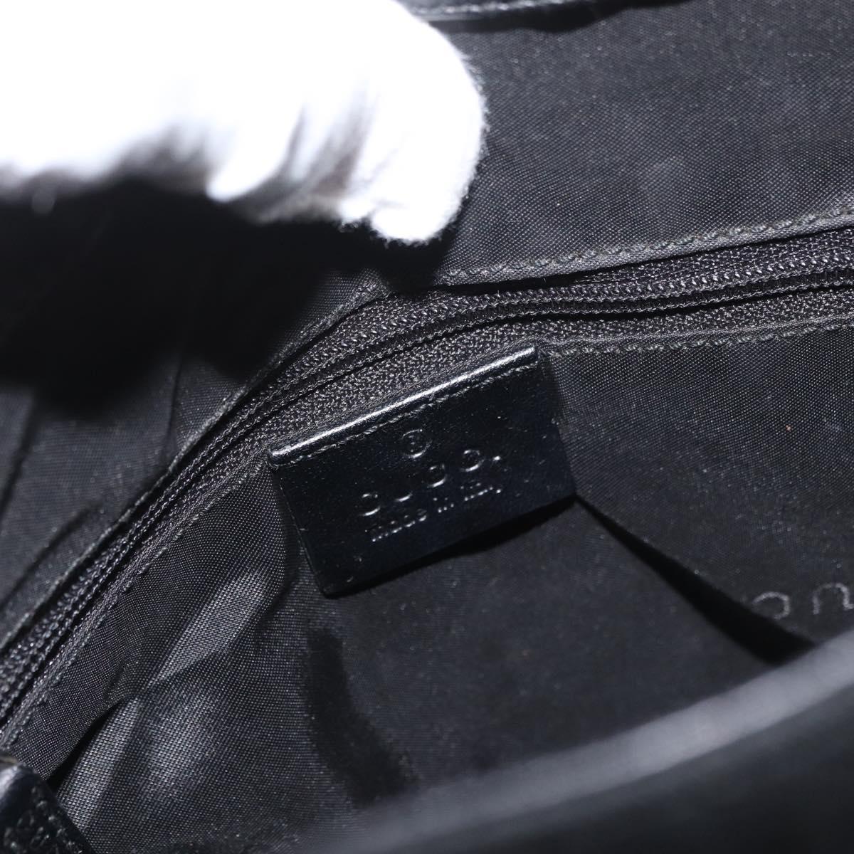 GUCCI Backpack Nylon Black Silver 003 0242 Auth 173884