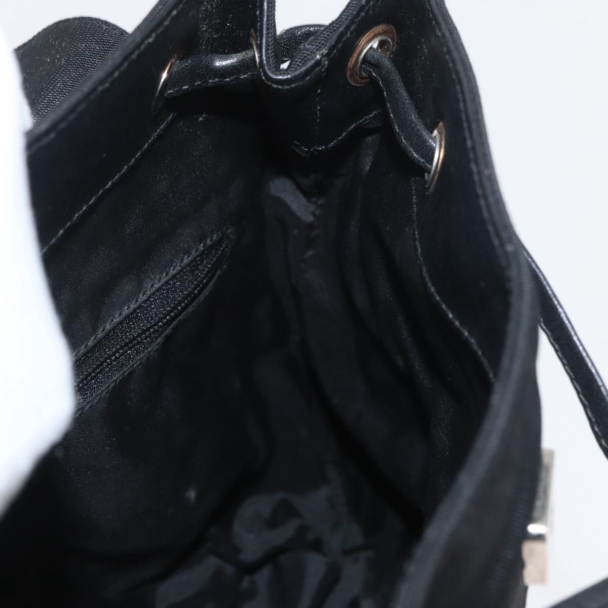 GUCCI Backpack Nylon Black Silver 003 0242 Auth 173884