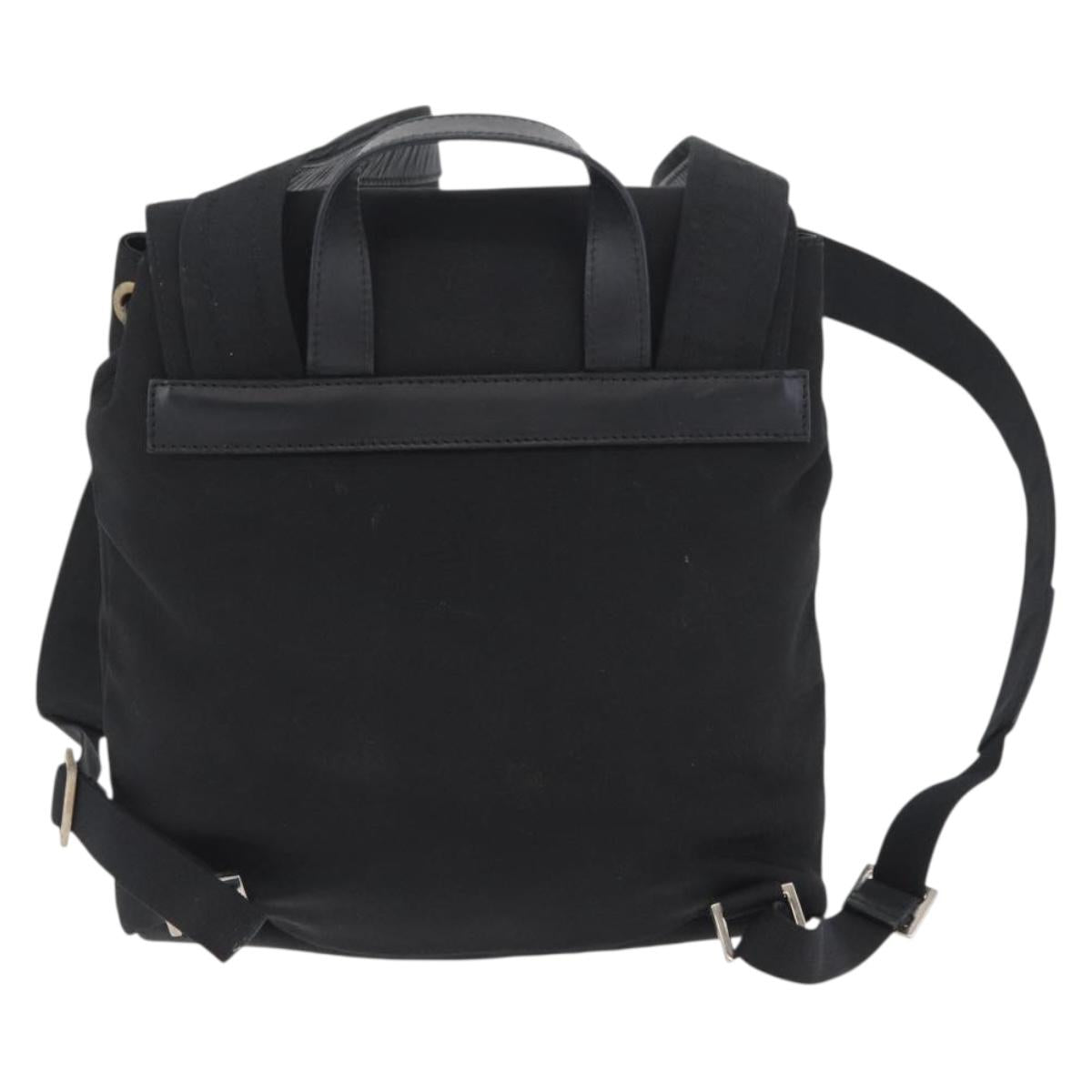 GUCCI Backpack Nylon Black Silver 003 0242 Auth 173884