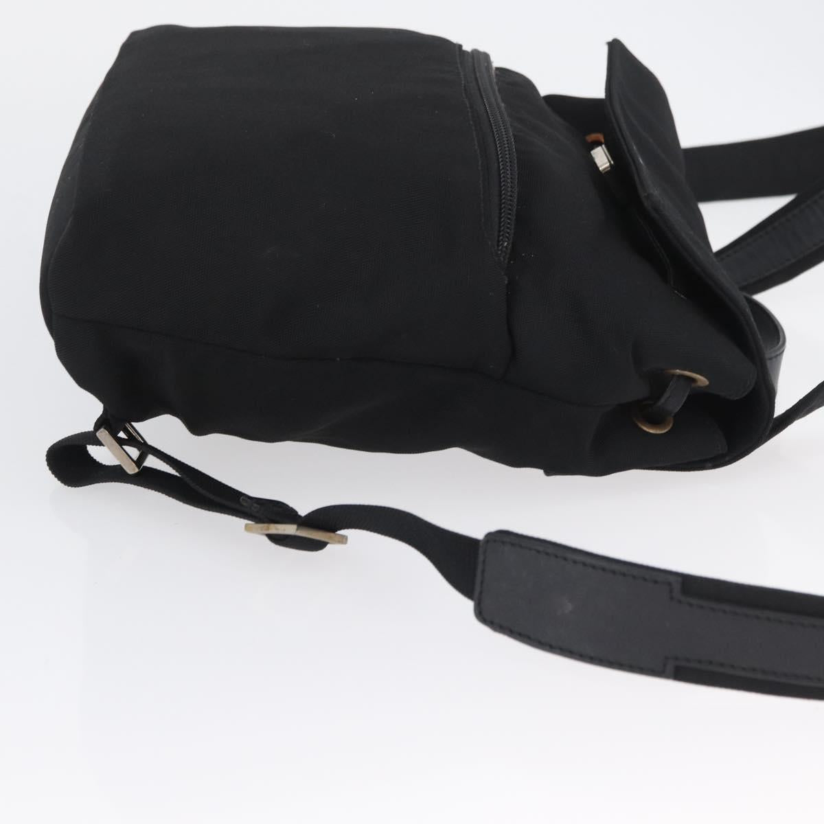 GUCCI Backpack Nylon Black Silver 003 0242 Auth 173884