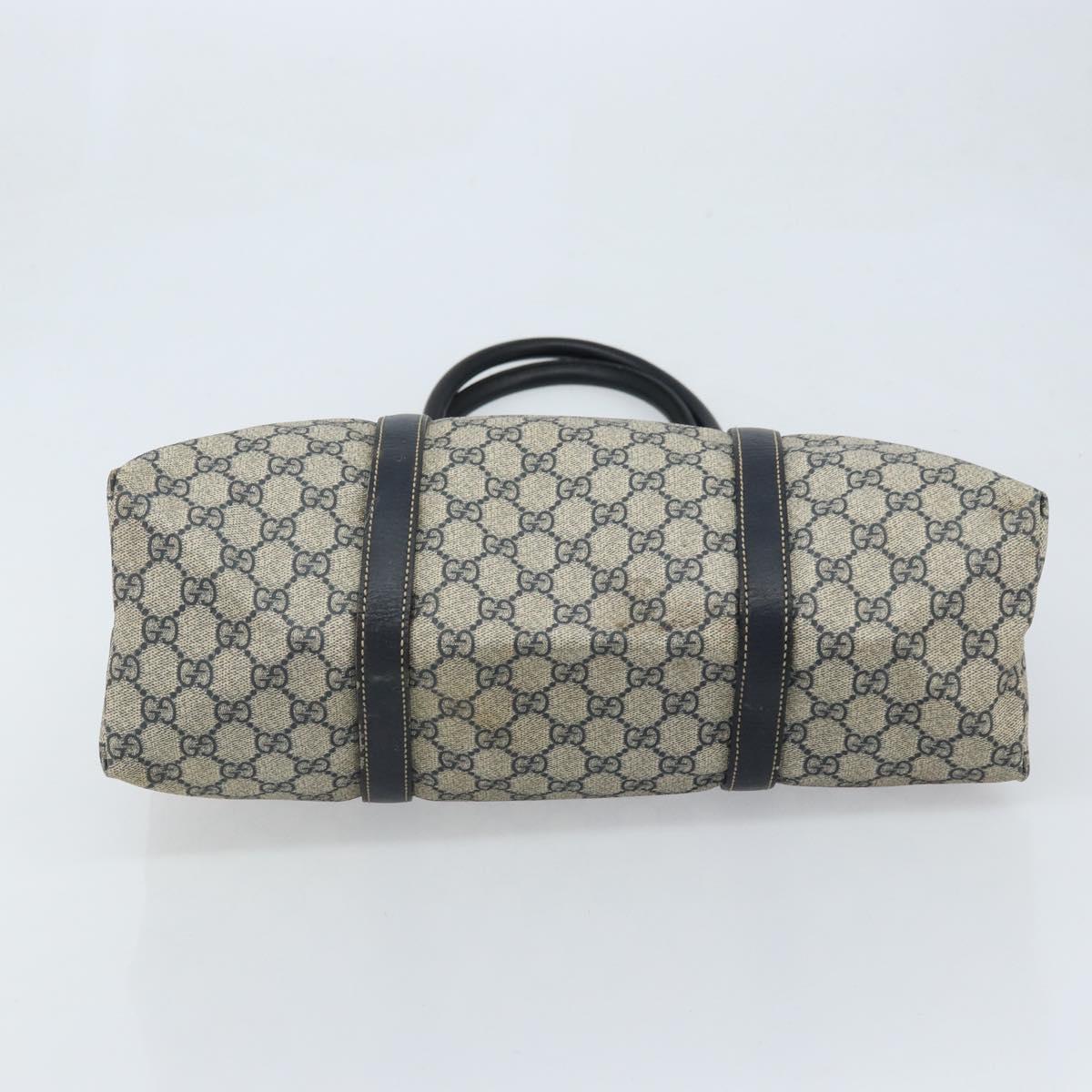 GUCCI GG Supreme Tote Bag PVC Navy Silver 223668 Auth 173902