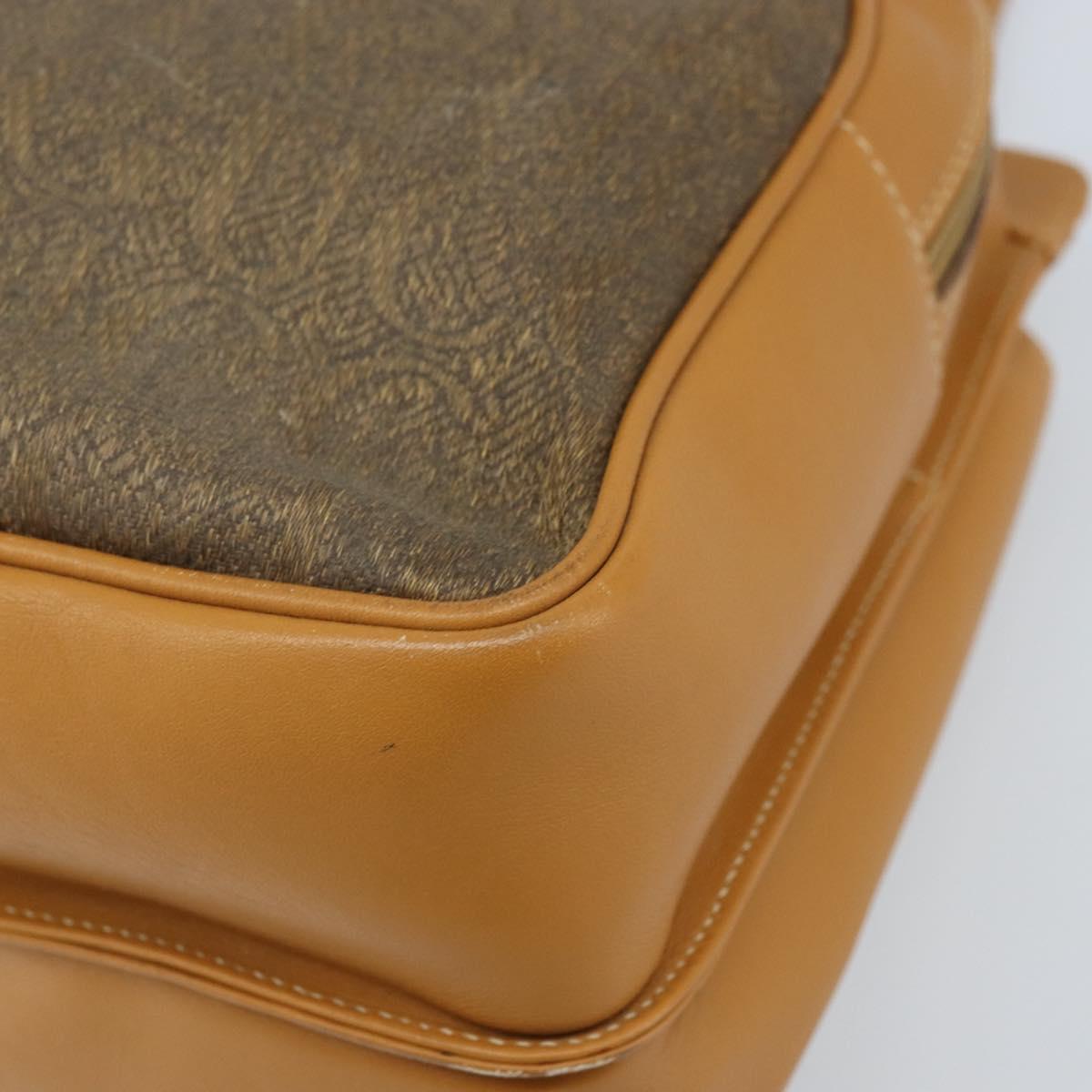GUCCI Shoulder Bag Canvas Beige Gold Auth 173908