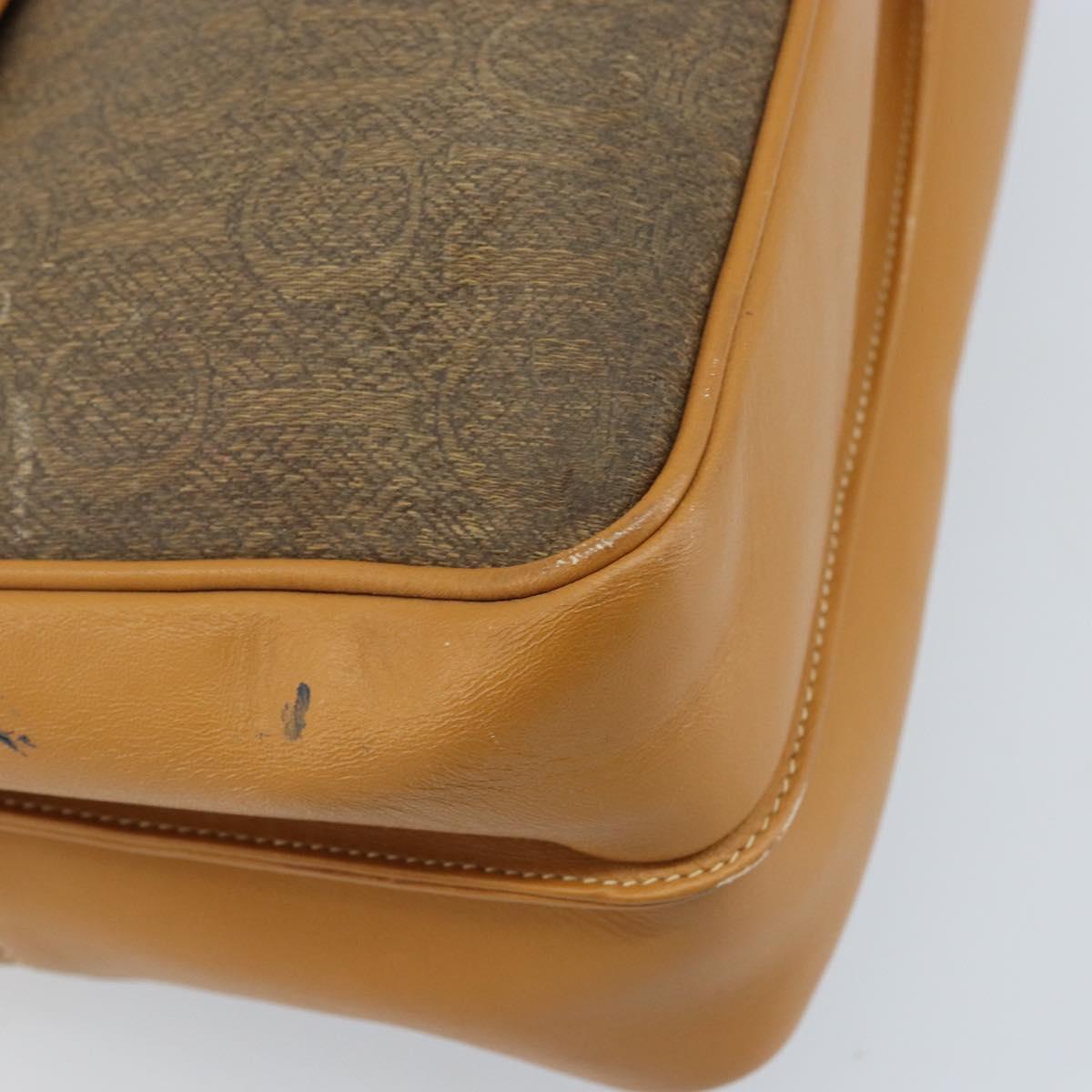 GUCCI Shoulder Bag Canvas Beige Gold Auth 173908
