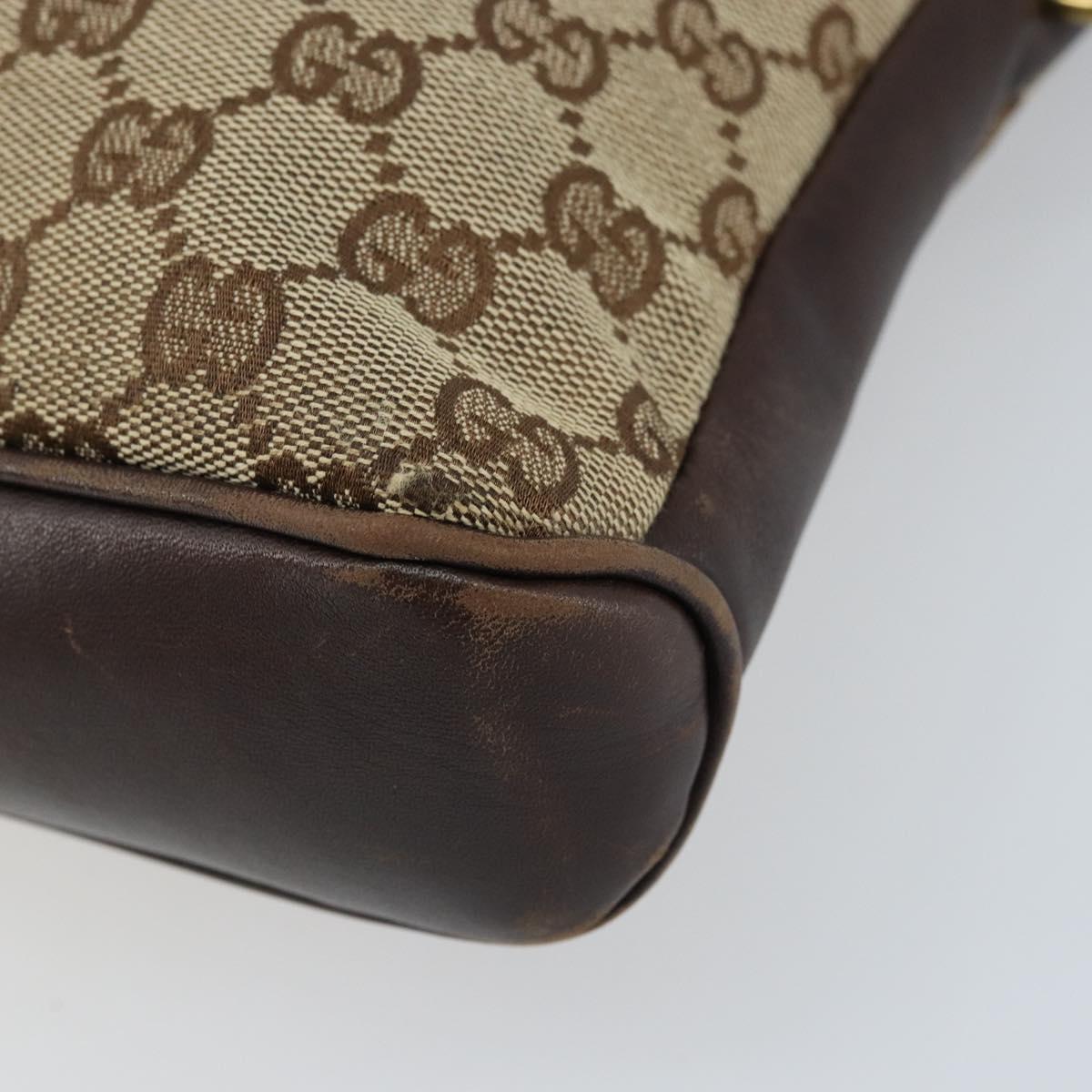 GUCCI GG Canvas Shoulder Bag Beige Gold 109106 Auth 173911