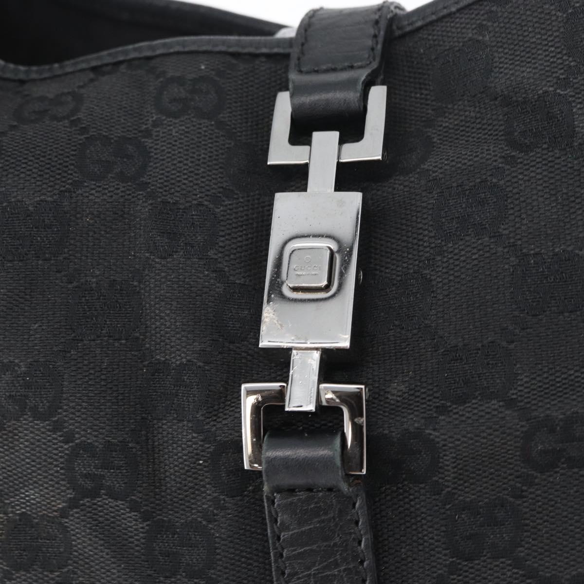 GUCCI Jackie GG Canvas Shoulder Bag Beige Silver 00963 Auth 173912