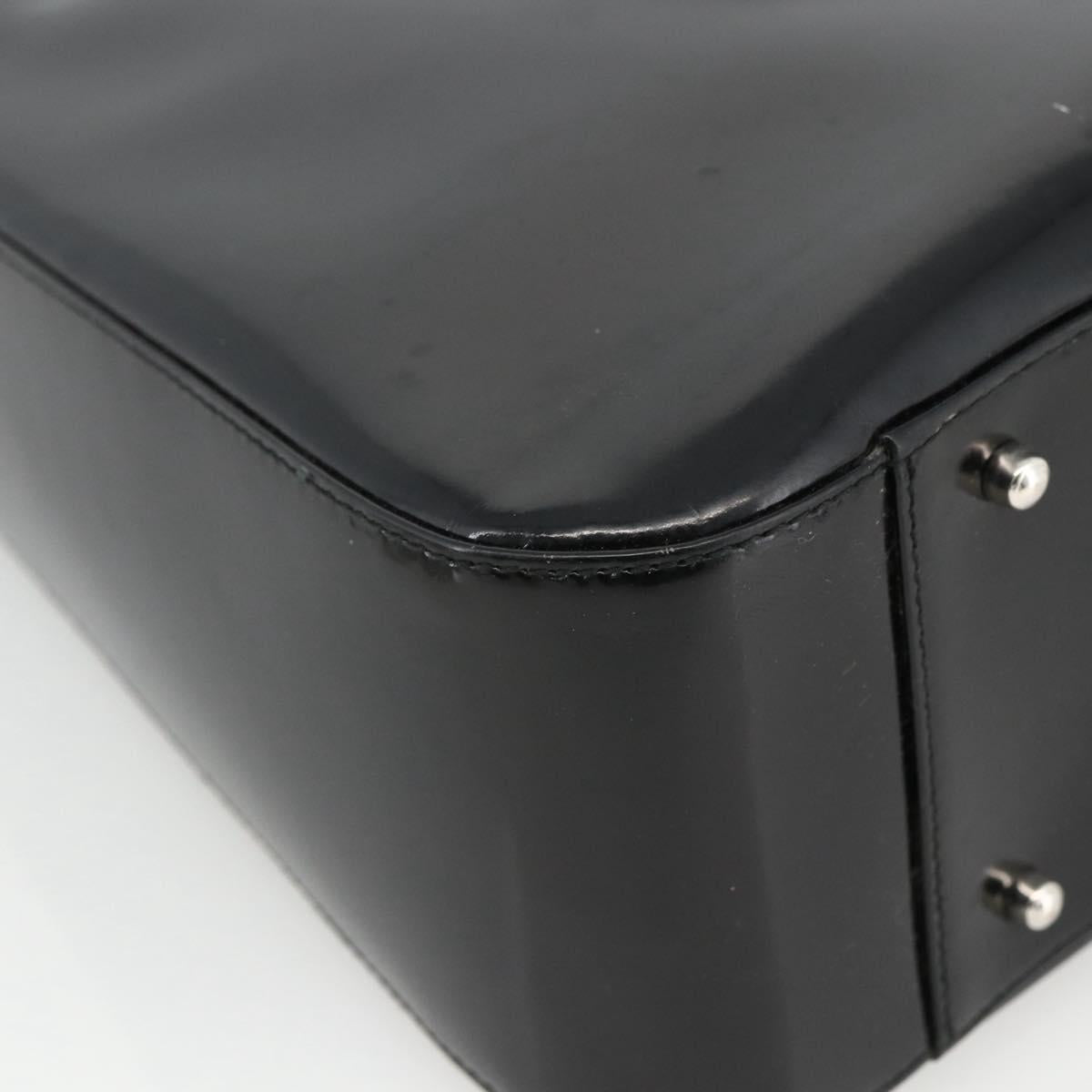 GUCCI Hand Bag Patent leather Black Silver 000 1013 0504 Auth 173915