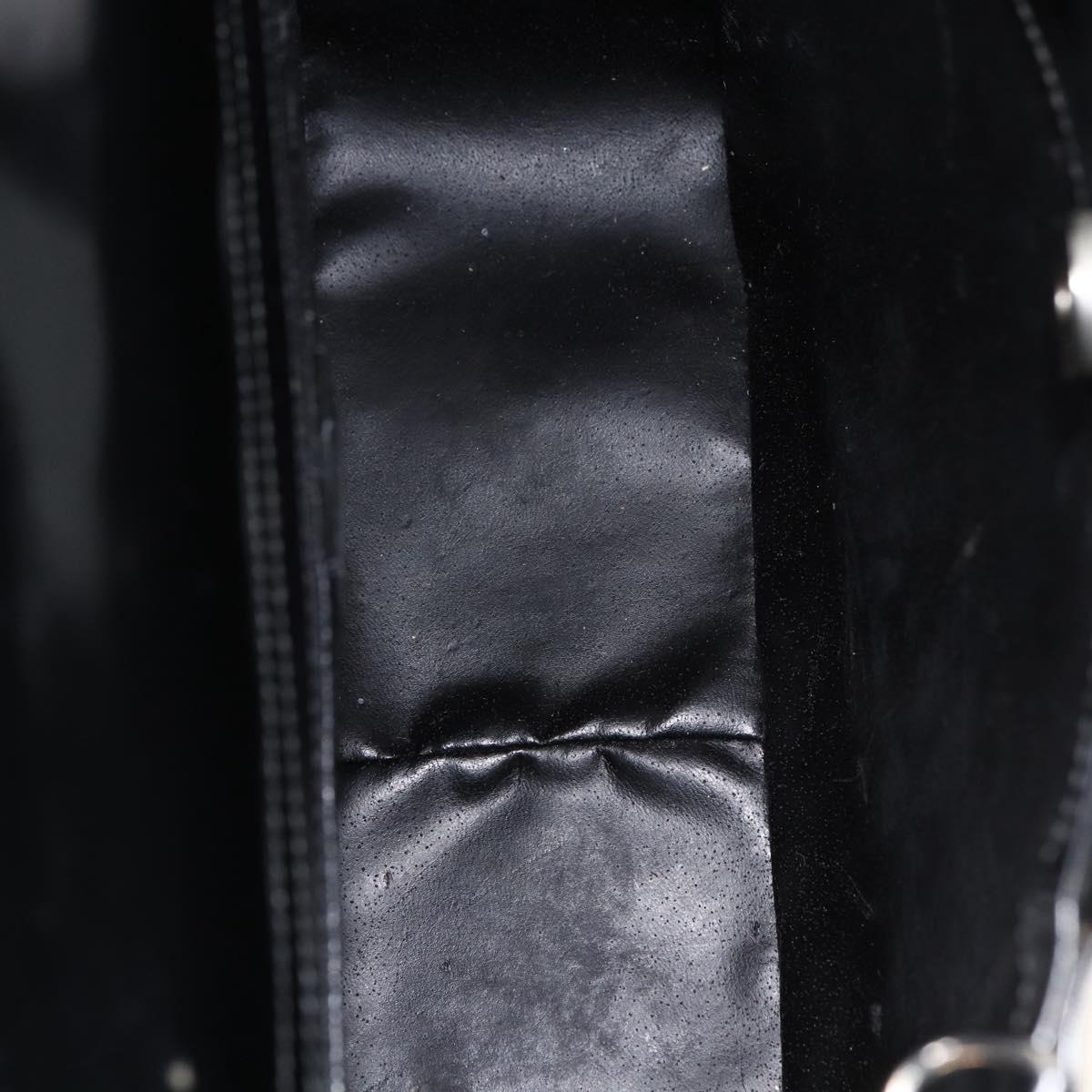 GUCCI Hand Bag Patent leather Black Silver 000 1013 0504 Auth 173915